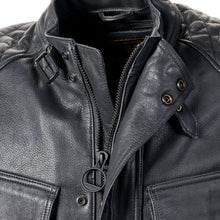 Carica l'immagine nel visualizzatore di Gallery, MLHS20103 MEN'S LEATHER BECK JACKET FRONT COLLAR DETAIL