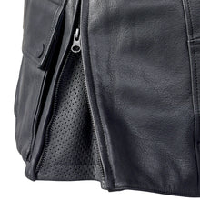 Carica l'immagine nel visualizzatore di Gallery, MLHS20103 MEN'S LEATHER BECK JACKET VENT ZIP DETAIL