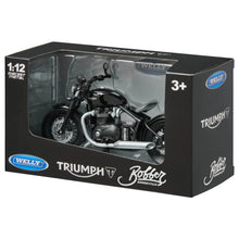 Carica l&#39;immagine nel visualizzatore di Gallery, Triumph Bonneville Bobber 1:12 Scale Model (Welly) MLMA24915
