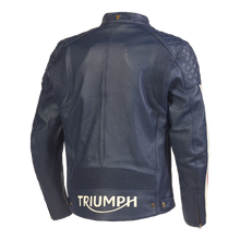 Carica l&#39;immagine nel visualizzatore di Gallery, Triumph Braddan Retro Air Leather Blu Jacket MLES2332
