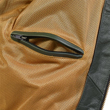 Carica l&#39;immagine nel visualizzatore di Gallery, Triumph Braddan Green Air Race Leather Jacket MLES2337
